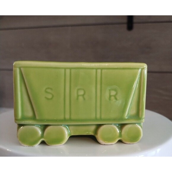 Vintage Shawnee Pottery S.R.R. Train Engine & Train Car Planters 4pc Set #552 - Picture 12 of 16